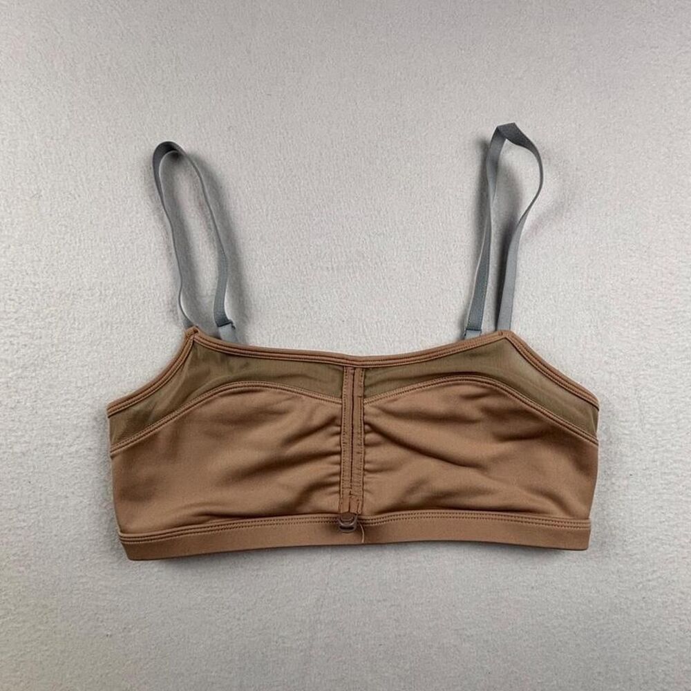 Fabletics Tan Sports Bra Women's Small Adjustable Strap Low Impact Workout Bra